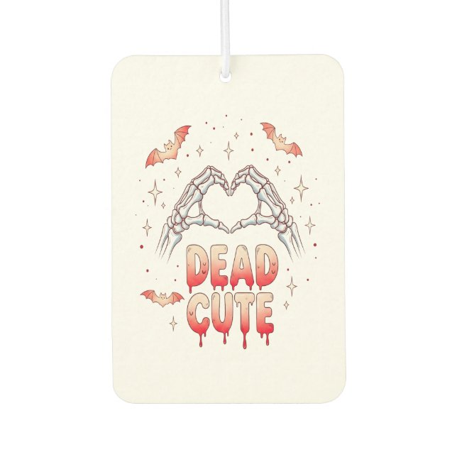 halloween Skeleton Hands Heart, Bats & Blood Air Freshener (Front)