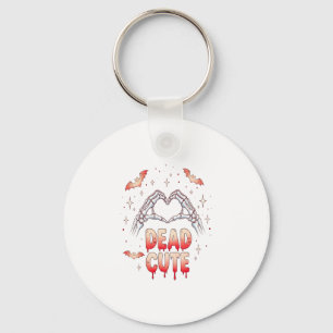 halloween Skeleton Hands Heart, Bats & Blood Keychain