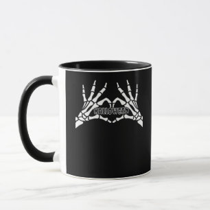 Halloween - Skeleton Hands Heart Mug