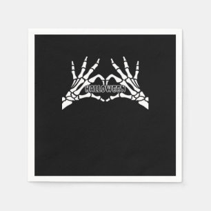 Halloween - Skeleton Hands Heart Napkin