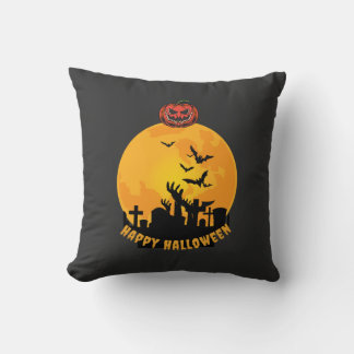 Halloween Skeleton Hands T-Shirt | Funny Spooky Pu Throw Pillow