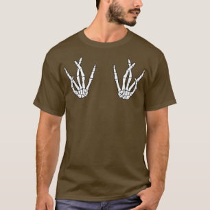 Halloween Skeleton Hands Westside Hip Hop  T-Shirt