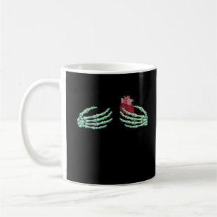 Halloween Skeleton Hands With Heart Classic Coffee Mug