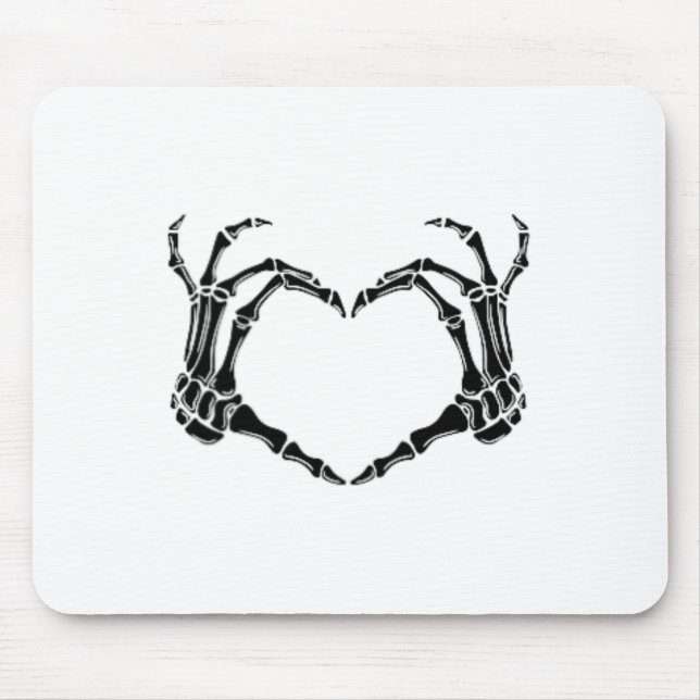 Halloween Skeleton Heart Hands  Mouse Pad (Front)