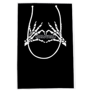 Halloween Skeleton Heart Hands Retro Style Medium Gift Bag