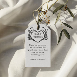 Halloween Skeleton Heart Hands Thank You Gift Gift Tags