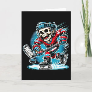 Halloween Skeleton Hockey  Card