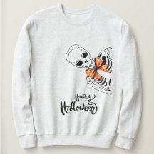 Halloween Skeleton in Bow Tie- Happy Halloween