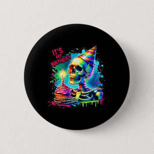 Halloween Skeleton It's My Birthday Costume Party  2 Inch Round Button