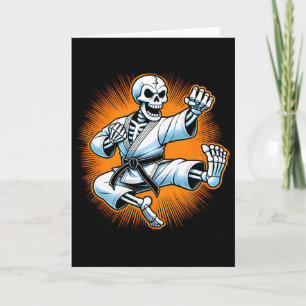 Halloween Skeleton Karate 1 Card