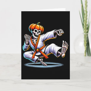 Halloween Skeleton Karate  Card