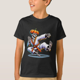 Halloween Skeleton Karate  T-Shirt