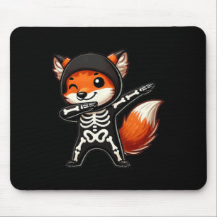 Halloween Skeleton Kids Women Men Fox Mouse Pad