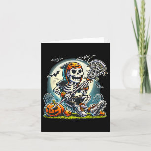 Halloween Skeleton Lacrosse  Card