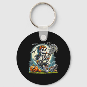Halloween Skeleton Lacrosse Keychain