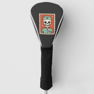 Halloween Skeleton Nurse Stamp Design_1 Golf Head Cover
