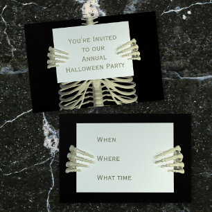 Halloween Skeleton Party Mini Invitations 100 Pack