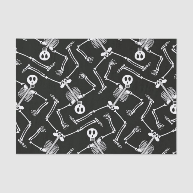 Halloween skeleton pattern tissue paper (Front)