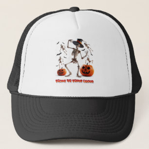 Halloween Skeleton & Pumpkin Cap