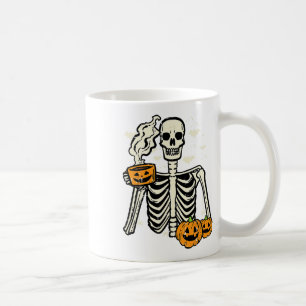 Halloween Skeleton Pumpkin Fall Coffee Fun Costume Mug