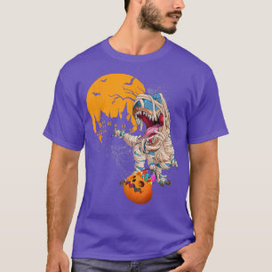 Halloween Skeleton Ride T Re Scary Pumpkin Moon Di T-Shirt