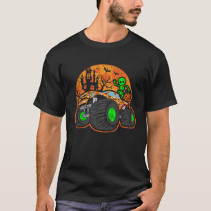 Halloween Skeleton Riding Monster Truck T-Shirt