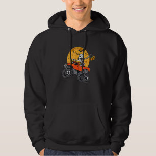 Halloween Skeleton Riding Monster Truck Toddler Bo Hoodie