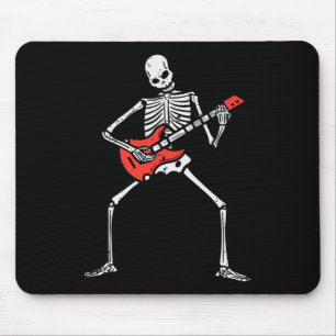 Halloween Skeleton Rock Guitar Costume Rocker Men Mouse Pad