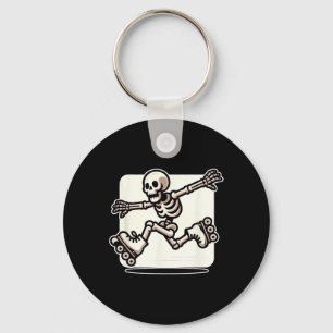 Halloween Skeleton Roller Skating Skater Keychain