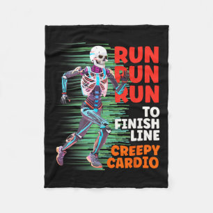 Halloween Skeleton Runner Creepy Cardio Jogger Spo Fleece Blanket