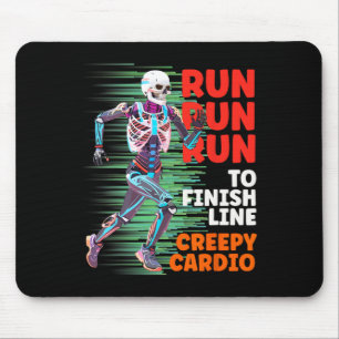 Halloween Skeleton Runner Creepy Cardio Jogger Spo Mouse Pad