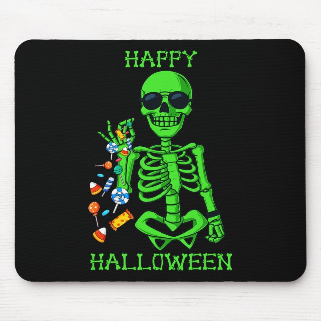 Halloween Skeleton Salting Candy Fun 1 Mouse Pad (Front)