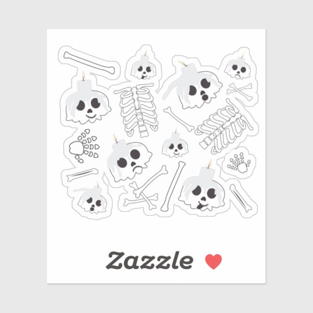 Halloween Skeleton Skull Bones Pattern (Sheet)