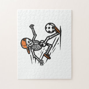 Halloween Skeleton Soccer Football Costume Men Jigsaw Puzzle