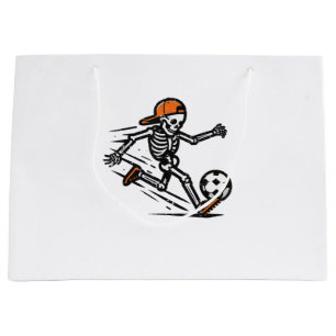 Halloween Skeleton Soccer Football Costume Men Large Gift Bag