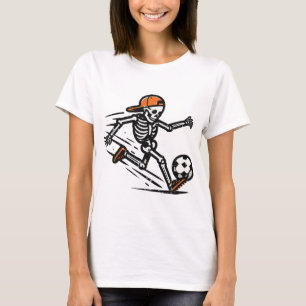 Halloween Skeleton Soccer Footll Costume Men Boys  T-Shirt