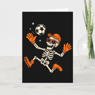 Halloween Skeleton Soccer Player Sports Fan Graphi Card