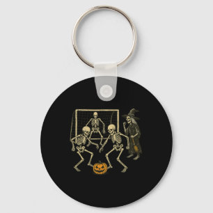 Halloween Skeleton Soccer Witch Coach Spooky Sport Keychain
