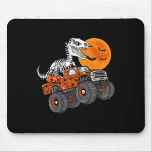 Halloween Skeleton T Rex Monster Truck Boys Kids T Mouse Pad