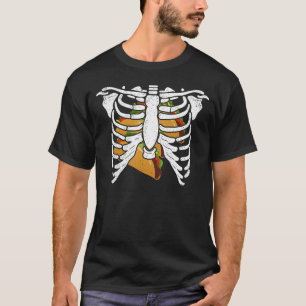 Halloween Skeleton Taco Belly   Pregnancy Couple M T-Shirt