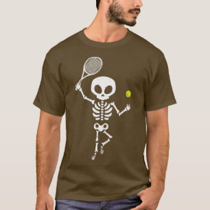 Halloween Skeleton Tennis  Tennis Sayings  T-Shirt