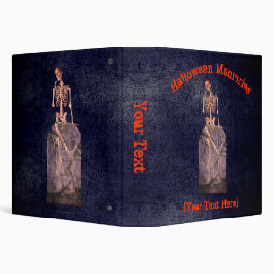 Halloween Skeleton Tombstone Personalized    Binder