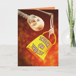 Halloween Skeleton Treats Card