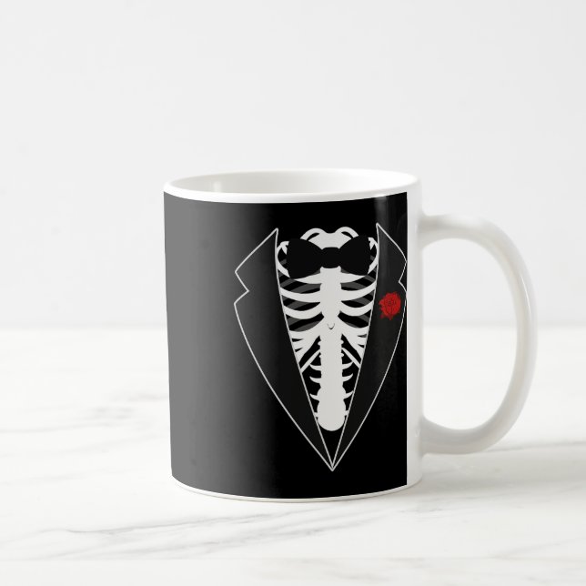 Halloween Skeleton Tuxedo Costume  Coffee Mug (Right)