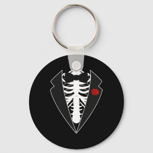 Halloween Skeleton Tuxedo Costume  Keychain
