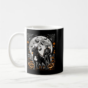 Halloween Skeleton Walking Skeletal Cane Corso Dog Coffee Mug