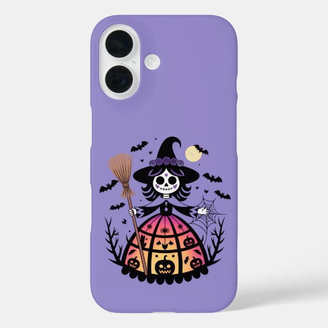 Halloween Skeleton Witch Case-Mate iPhone Case (Back)