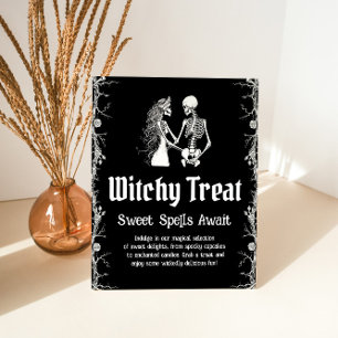 Halloween Skeleton Witchy Treat Sweets Sign  