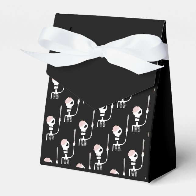 Halloween skeleton with a sword  favor box (Front Side)