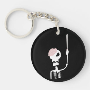 Halloween skeleton with a sword  keychain